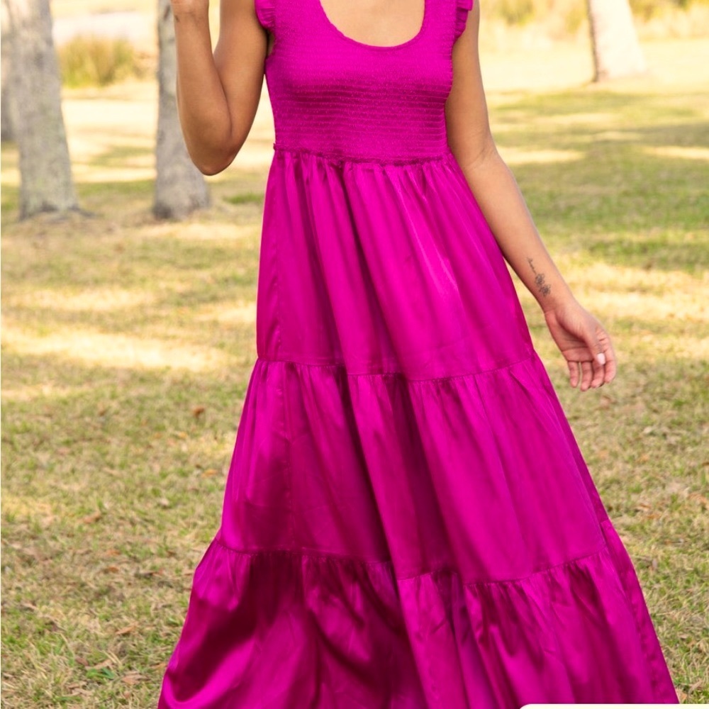 Maxi Dress Magneta color